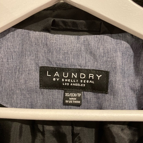 Laundry by Shelli Segal black A line skirted trench coat - Picture 9 of 10